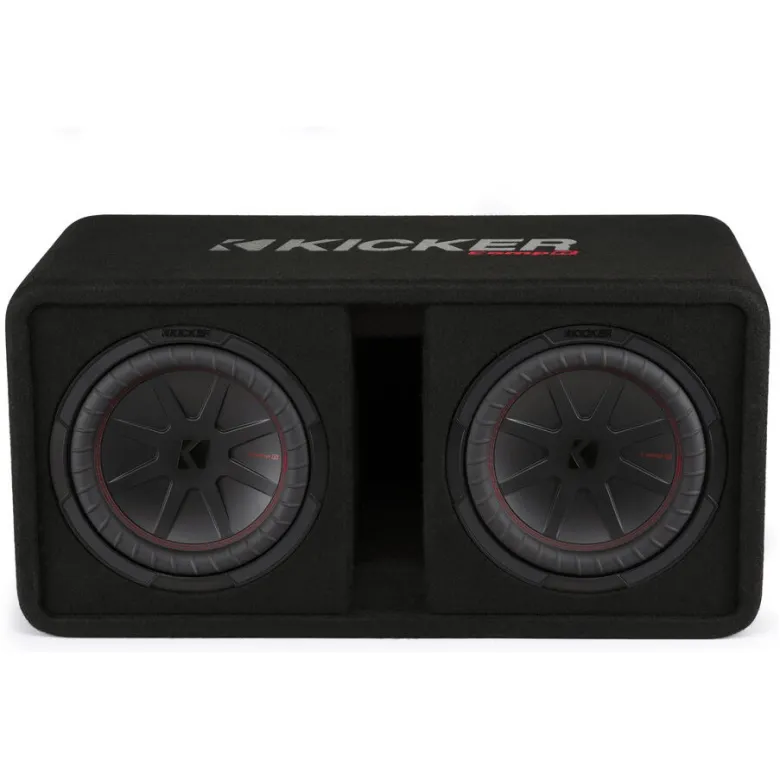 Kicker CompR DCWR102, portad 2x10 tums baslåda, 2 ohm