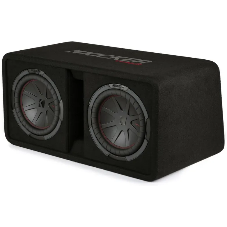 Kicker CompR DCWR102, portad 2x10 tums baslåda, 2 ohm