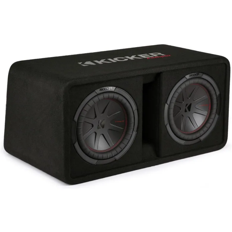 Kicker CompR DCWR102, portad 2x10 tums baslåda, 2 ohm