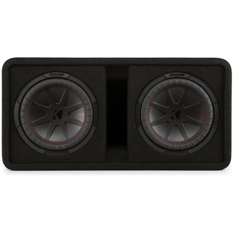 Kicker CompR DCWR102, portad 2x10 tums baslåda, 2 ohm