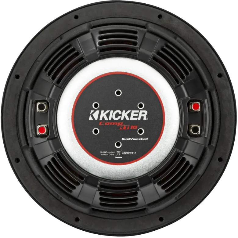 Kicker CompRT CWRT104, slimmat 10 tums baselement, 2x4 ohm