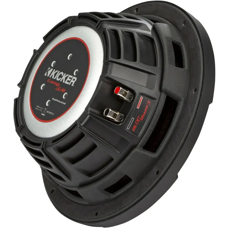 Kicker CompRT CWRT104, slimmat 10 tums baselement, 2x4 ohm