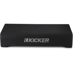 Kicker CompRT TRTP102, slimmad nedåtriktad 10 tums baslåda med passiv radiator, 2 ohm