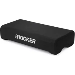 Kicker CompRT TRTP82, slimmad nedåtriktad 8 tums baslåda med passiv radiator, 2 ohm