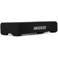 Kicker CompRT TRTP122, slimmad nedåtriktad 12 tums baslåda med passiv radiator, 2 ohm