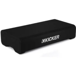 Kicker CompRT TRTP122, slimmad nedåtriktad 12 tums baslåda med passiv radiator, 2 ohm