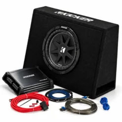 Kicker KickPack KKP210, baspaket med slimmad portad 10 tums baslåda, slutsteg och kablage