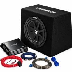 Kicker KickPack KKP212, baspaket med portad 12 tums baslåda, slutsteg och kablage