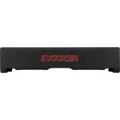 Kicker Solo-Baric DL7TDF122, slimmad sluten nedåtriktad 2x12 tums baslåda, 2 ohm