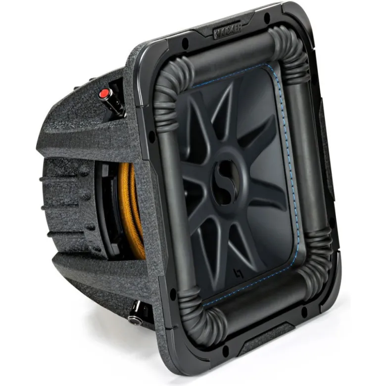 Kicker Solo-Baric L7S82, fyrkantigt 8 tums baselement, 2x2 ohm