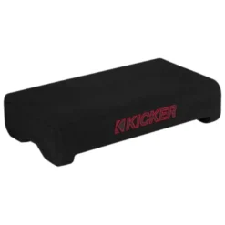 Kicker Solo-Baric L7TDF82, slimmad sluten nedåtriktad 8 tums baslåda, 2 ohm