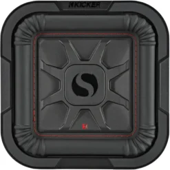 Kicker Solo-Baric L7T84, fyrkantigt slimmat 8 tums baselement, 2x4 ohm