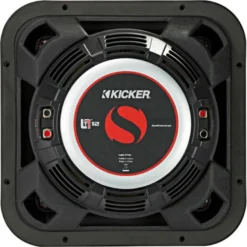 Kicker Solo-Baric L7T124, fyrkantigt slimmat 12 tums baselement, 2x4 ohm