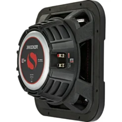Kicker Solo-Baric L7T122, fyrkantigt slimmat 12 tums baselement, 2x2 ohm