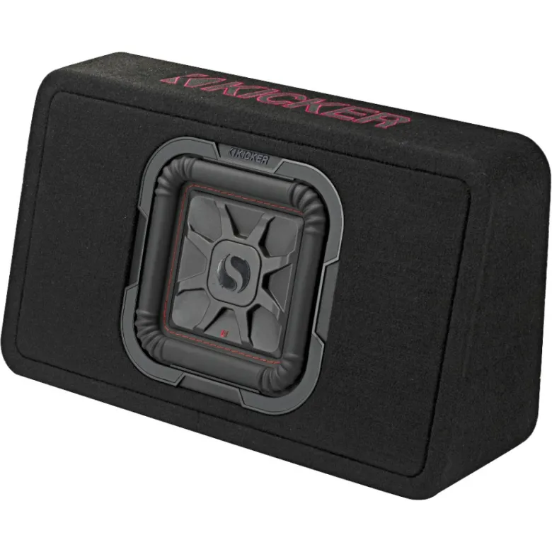 Kicker Solo-Baric TL7T82, slimmad sluten 8 tums baslåda, 2 ohm