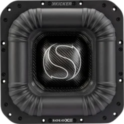 Kicker SoloXS L7XS121, fyrkantigt 12 tums baselement, 2x1 ohm