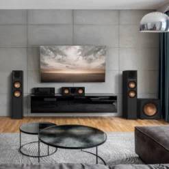 Klipsch R-605FA golvhögtalare med Dolby Atmos, svart par