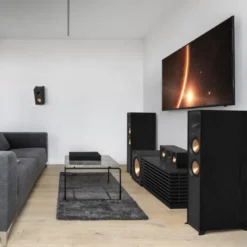 Klipsch R-605FA golvhögtalare med Dolby Atmos, svart par