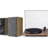 Klipsch The Fives valnöt & Rega Planar 1 Carbon, vinylspelarpaket