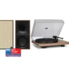 Klipsch The Sevens med Pro-Ject Debut EVO 2, vinylpaket i valnöt