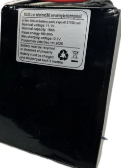 Li-ion batteri 12,6 (11,1v) 18Ah vapcell (BMS), (till E30 lampan)