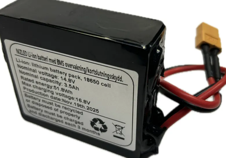 Li-ion-batteri 14,8 V (16,8 V), 3,5 Ah med BMS, batteri till E406k/E405k/E40F