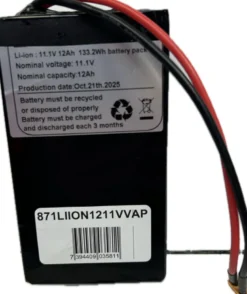 Li-ion vap batteri 12,6 (11,1v) 12Ah (BMS), (2,2h till 2xE30 lampan)