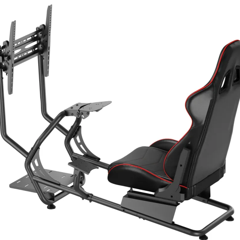 LogiLink Racing Cockpit, racingstol med skärmfäste 32-50"