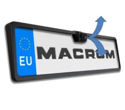 Macrom backkamera med nummerplåtshållare