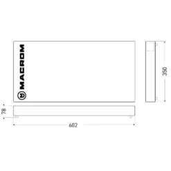 Macrom M-SW250A, superslim aktiv 10 tums baslåda