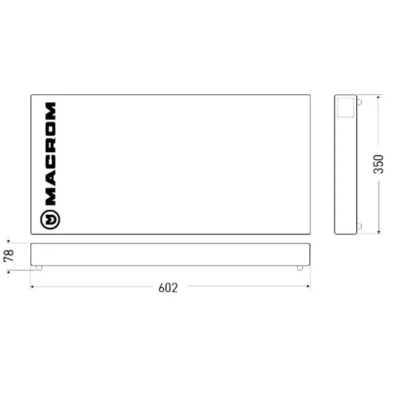Macrom M-SW250A, superslim aktiv 10 tums baslåda