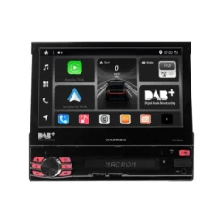 Macrom T6593DAB bilstereo med motoriserad skärm, Android 13 & mer