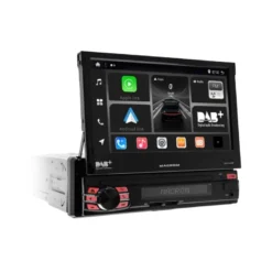 Macrom T6593DAB bilstereo med motoriserad skärm, Android 13 & mer