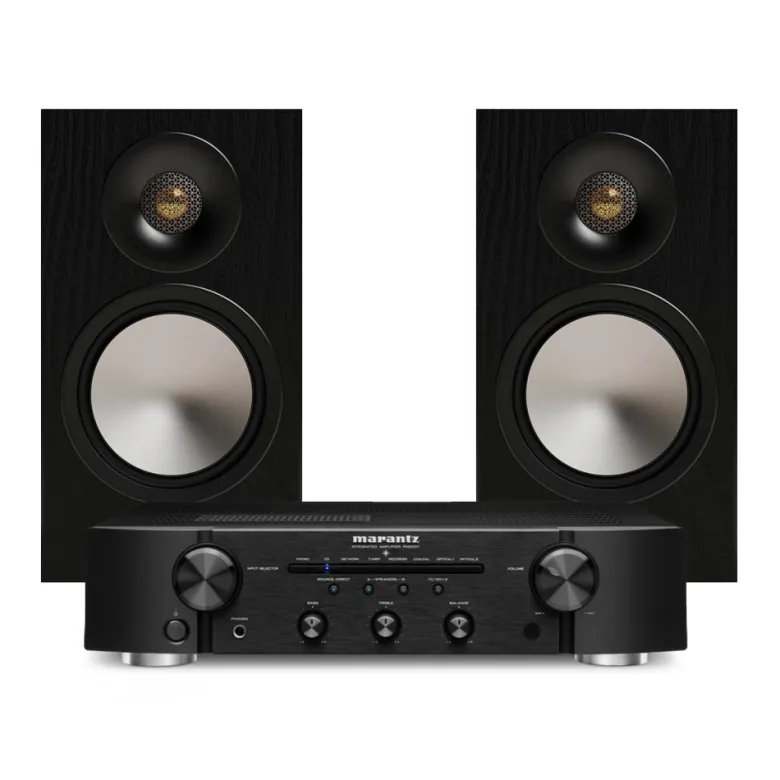 Marantz PM6007 med Monitor Audio Bronze 50 7G i svart, stereopaket