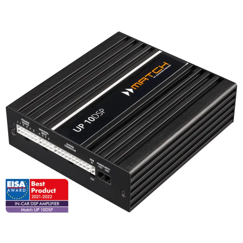 Match UP 10DSP med MEC ANALOG IN, 10-kanaligt slutsteg med ljudprocessor