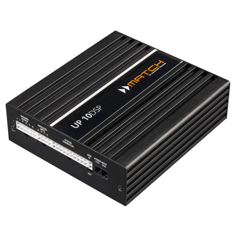 Match UP 10DSP med MEC ANALOG IN, 10-kanaligt slutsteg med ljudprocessor