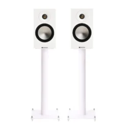Monitor Audio Bronze 50 7G i vitt med Custom Design-högtalarstativ, 61cm