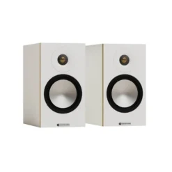 Monitor Audio Bronze 50 7G i vitt med Custom Design-högtalarstativ, 61cm