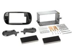 Monteringsram 2-DIN Fiat 500, matt svart