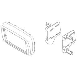 Monteringsram 2-DIN Fiat 500X, svart