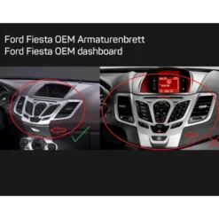 Monteringsram 2-DIN Ford Fiesta, silver