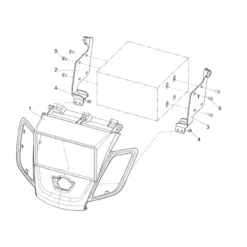 Monteringsram 2-DIN Ford Fiesta, silver