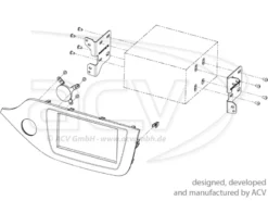 Monteringsram 2-din Kia Ceed 2012-