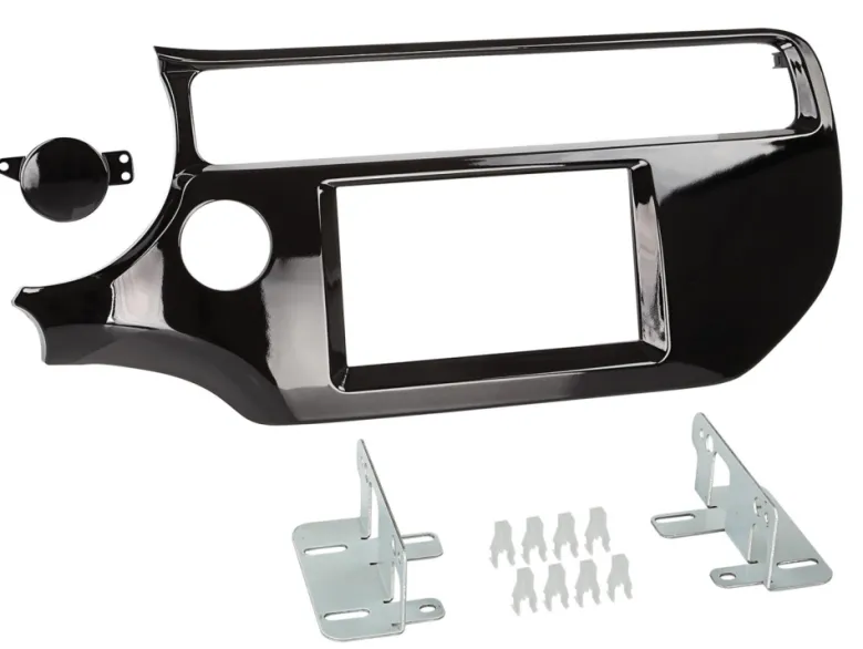 Monteringsram 2-DIN Kia Rio, piano black