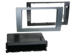 Monteringsram 2-DIN med prylfack Audi/Seat, antracit