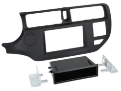 Monteringsram 2-DIN med prylfack, Kia Rio 09/2011->