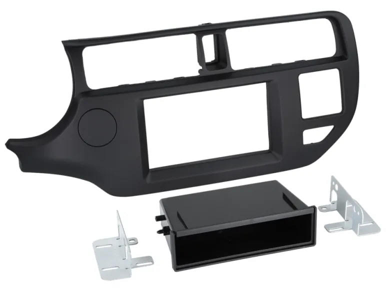 Monteringsram 2-DIN med prylfack, Kia Rio 09/2011->
