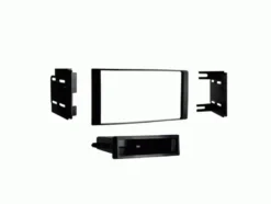 Monteringsram 2-DIN med prylfack Nissan Micra/Note/Versa, svart
