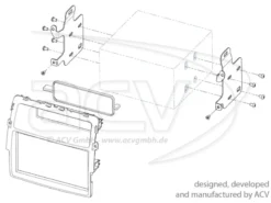 Monteringsram 2-din Nissan Primastar 2011-