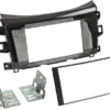 Monteringsram 2-DIN Nissan/Renault, piano black